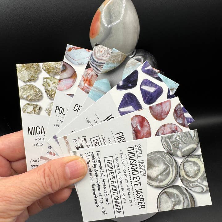 The 7 Directions - Wholesale Spiritual Stone/Crystal - 7 pc Mica Iolite fire quartz sphere w/ display stand G9963