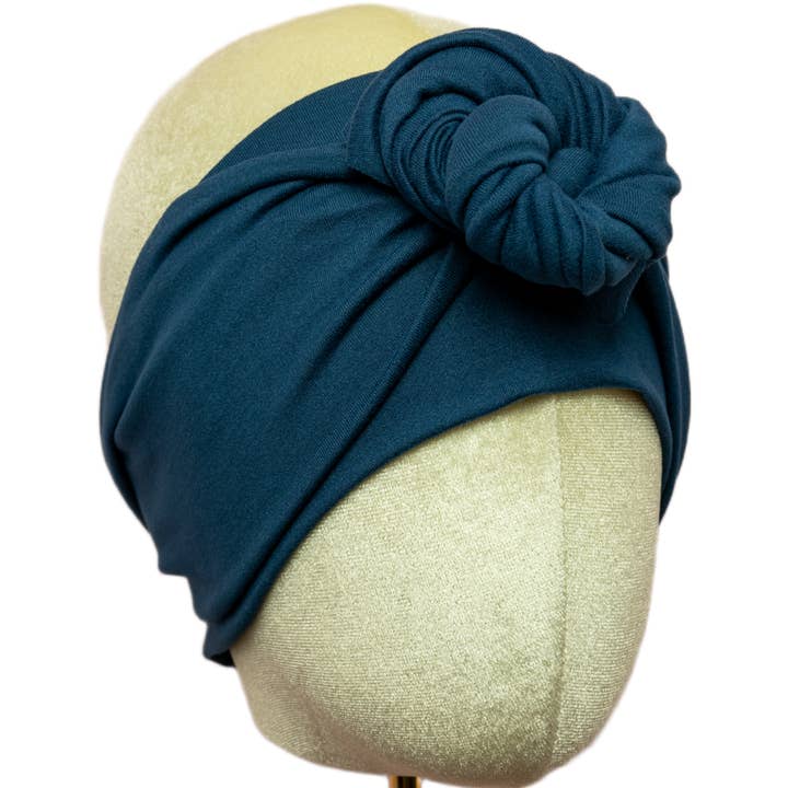 Navy Blue Solid Wrap Headband for wholesale by The Sassy Olive Handmade Headbands