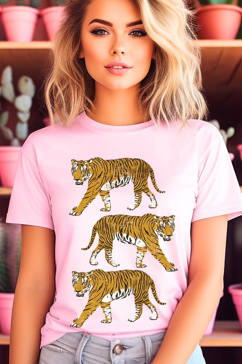 COLORBEAR – Engroshandel Grafisk t-shirt - Dame – Retro Tigers Grafisk T-shirt13