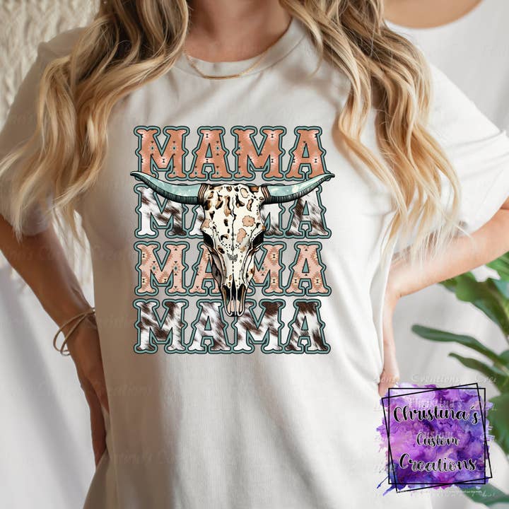 Western Mama T-Shirt | Trendy Mama Shirt | Fast Shipping | Super Soft Shirts for Women | Gift for Mom for wholesale by Red Dirt Transfers