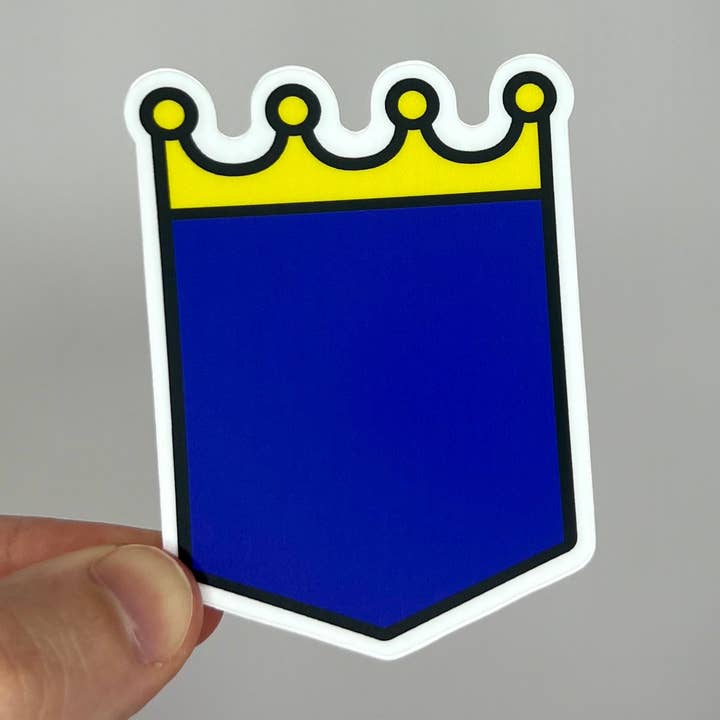 Autocollant Royal Crown pour la vente par Knight Owl Design