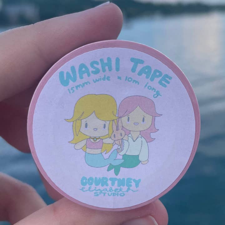 Mermaid Mode Seashell Washi Tape for wholesale by Courtney Elizabeth Studio