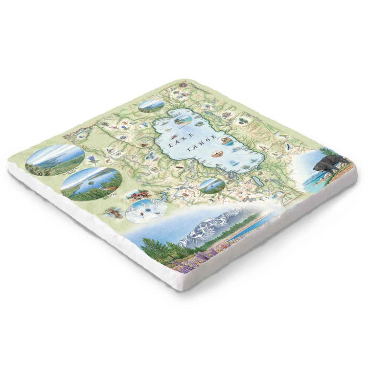 Trivet de Pedra Natural do Lago Tahoe por atacado de XPLORER MAPS