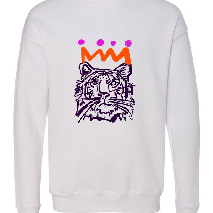 The Orange x Purple Adult Sweatshirt for wholesale by Stadium Shoppe & Co