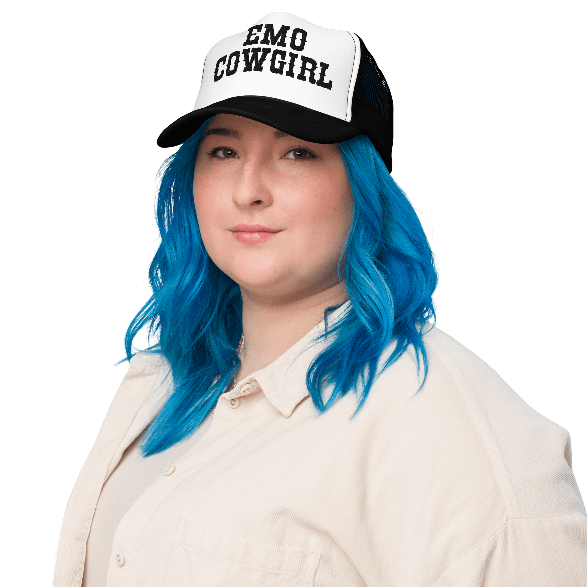 Goth Cloth Co. - Wholesale Trucker Hat - Women's - Emo Cowgirl Embroidered Foam Trucker Hat12