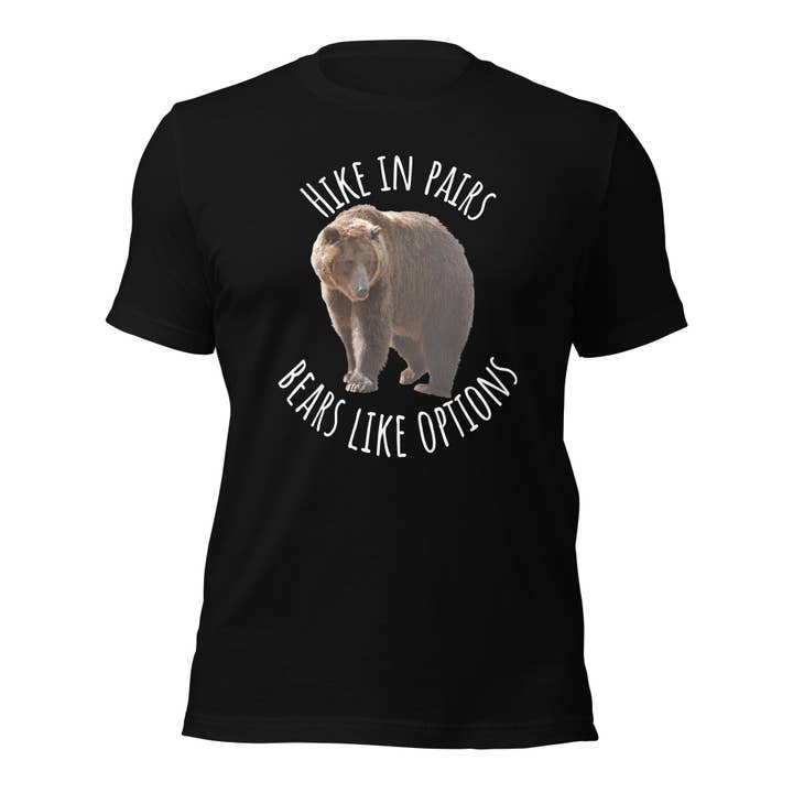 Hike in pairs Bears like Options Unisex t-shirt for wholesale by Howlydog Studios