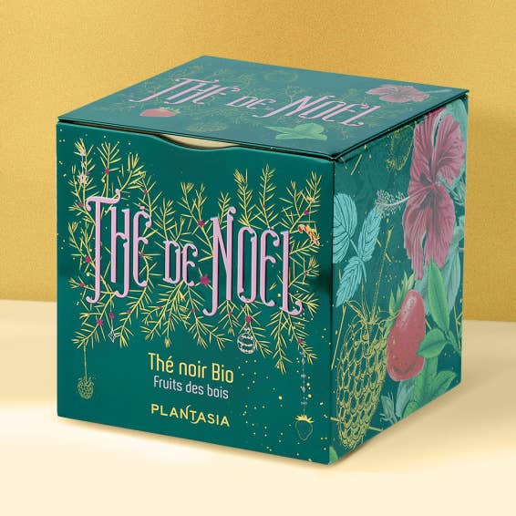 Organic Christmas Black Tea Wild Berries - Metal Cube 24 bags for wholesale by PROVENCE D'ANTAN