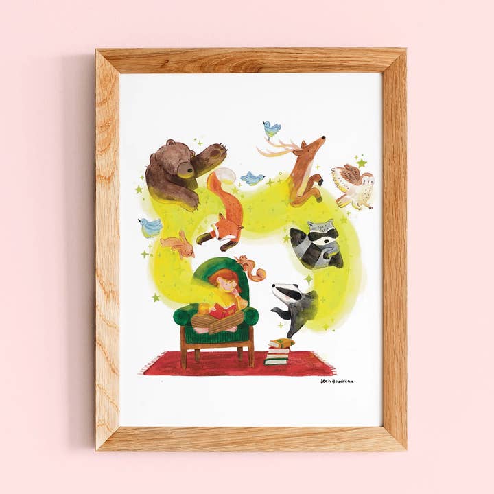 Leah Bees Creations - Wholesale Art Print - The Magic of reading — Art Print0