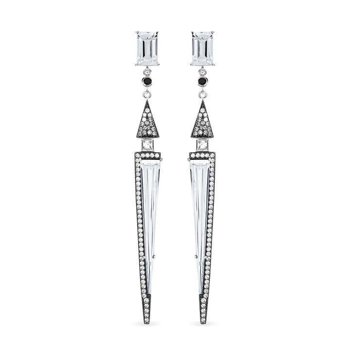 SALLY SKOUFIS™ - Vendita all'ingrosso Orecchini pendenti - Orecchini Leggeri con Diamanti Bianchi in Platino0