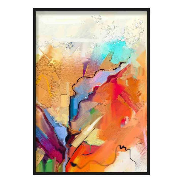 Impression artistique Abstrait Coloré Rose et Orange No 2 pour la vente par Artze Wall Art