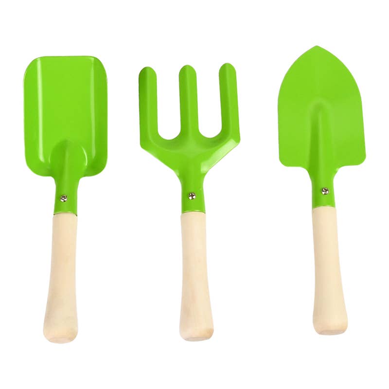 Esschert Design USA - Wholesale Toy Set - Kids - Children's 3 Pc Hand Tools, Metal, Green/Orange/Pink/Blue5