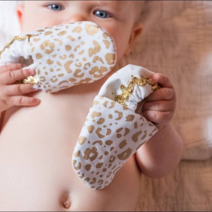 Lil' Cheetah Baby Booties 6-12 months- nonslip bottom for wholesale by LilSkeeterz