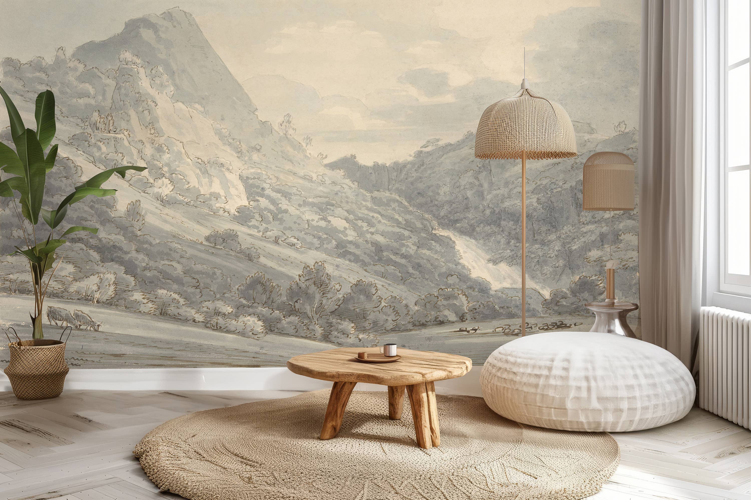 SimurgWallArts - Wholesale Wallpaper - Vintage Landscape Wallpaper,Forest Peel and Stick Wall Mural10