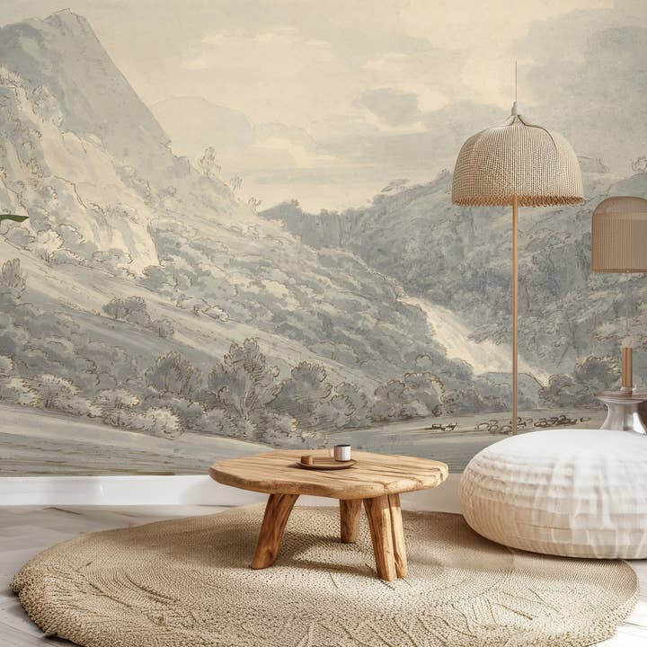 SimurgWallArts - Wholesale Wallpaper - Vintage Landscape Wallpaper,Forest Peel and Stick Wall Mural10