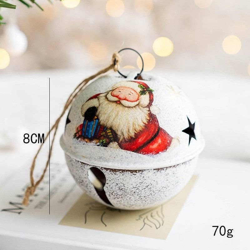 UZ Wholesale Store – Engroshandel Pynt – Vintage jern juletræ malet klokke ornament6