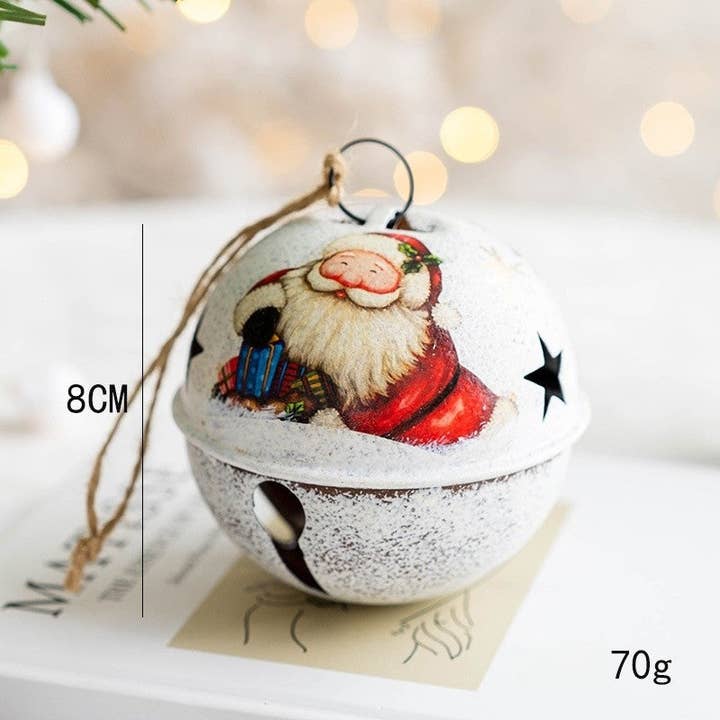 UZ Wholesale Store – Engroshandel Pynt – Vintage jern juletræ malet klokke ornament6