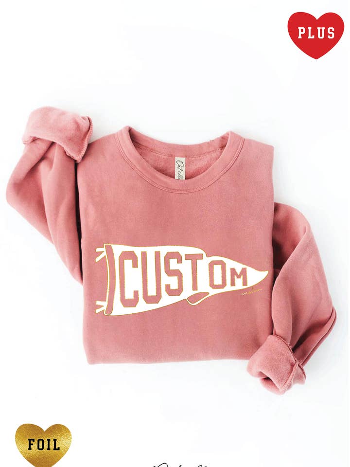 OAT COLLECTIVE - Wholesale Graphic Sweatshirt - Women's - CUSTOM PENNANT FOIL Plus Graphic Sweatshirt 2