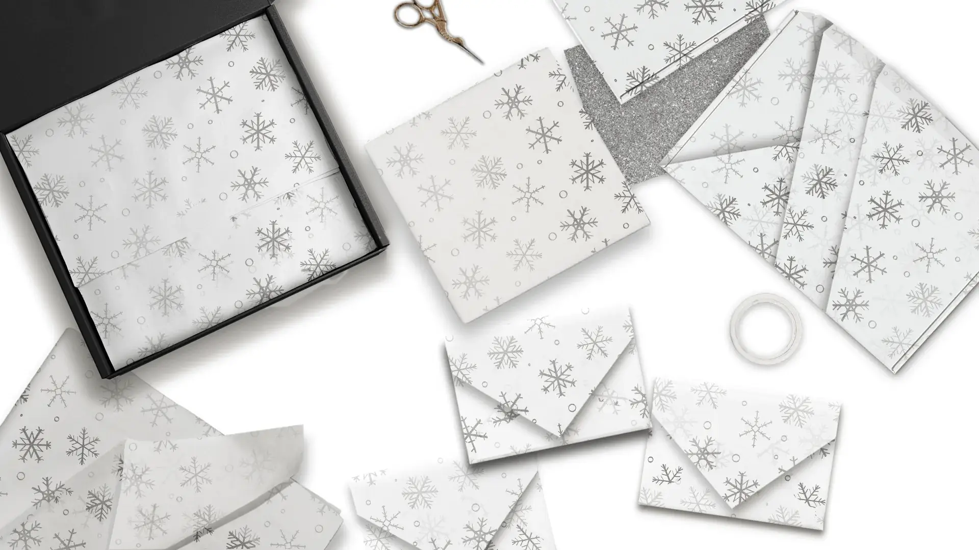 Eleven Fashion – wholesale Tissue paper – Snowflake Designer Premium Printed Tissue Paper5