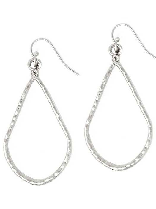 ( Y314 ) METAL TEARDROP EARRING for wholesale by Jewelry Max