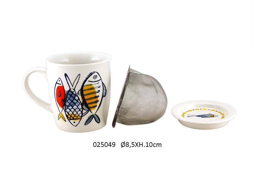 Faye - Vente Théière - Tisaniere Ds Coffret 'Al Mare' Ø8.5 X H.10 cm / 325 ml0