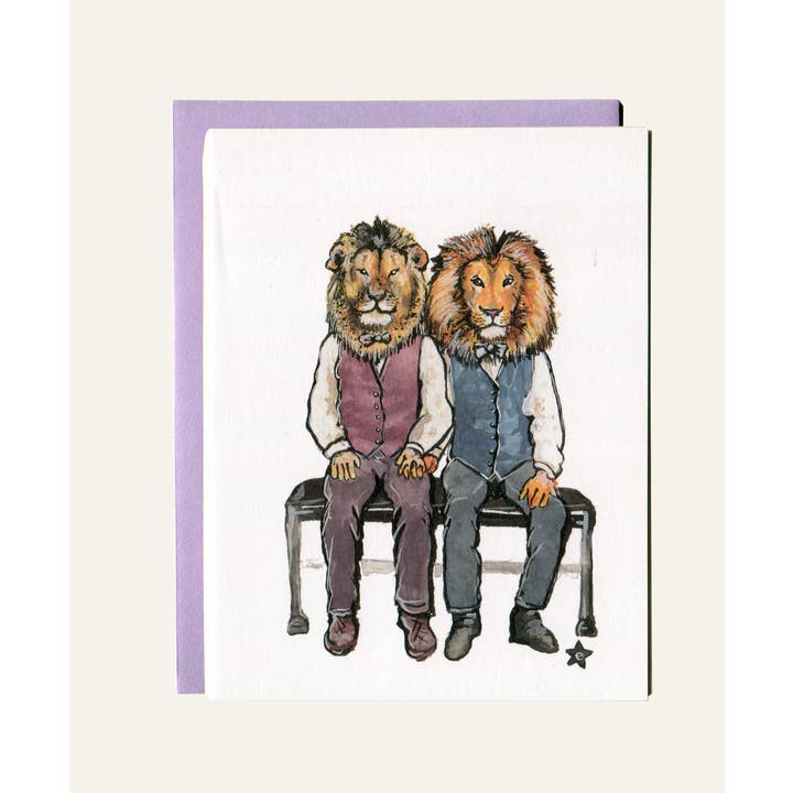 Darling Illustrations - Wholesale Love Card - King of My Heart - Lion Notecard6