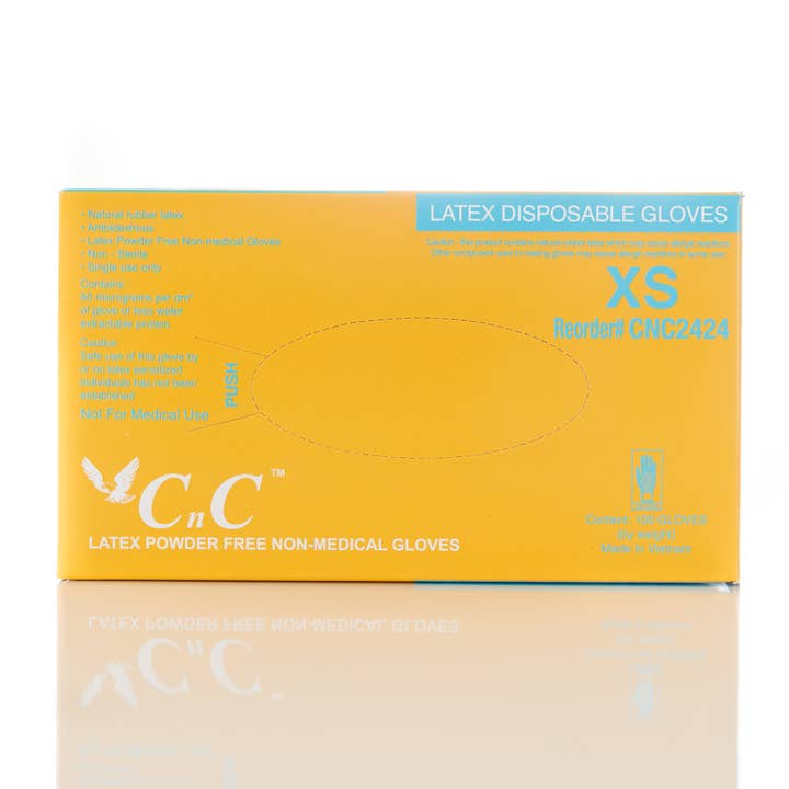 Luvas descartáveis de látex sem pó Cnc por atacado de CnC Nail Products
