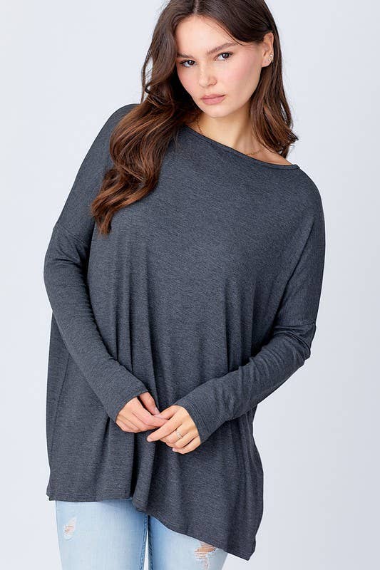 A.gain – wholesale Tunic – Women’s – 11003L07 - SOLID LONG SLEEVE PIKO TOP10