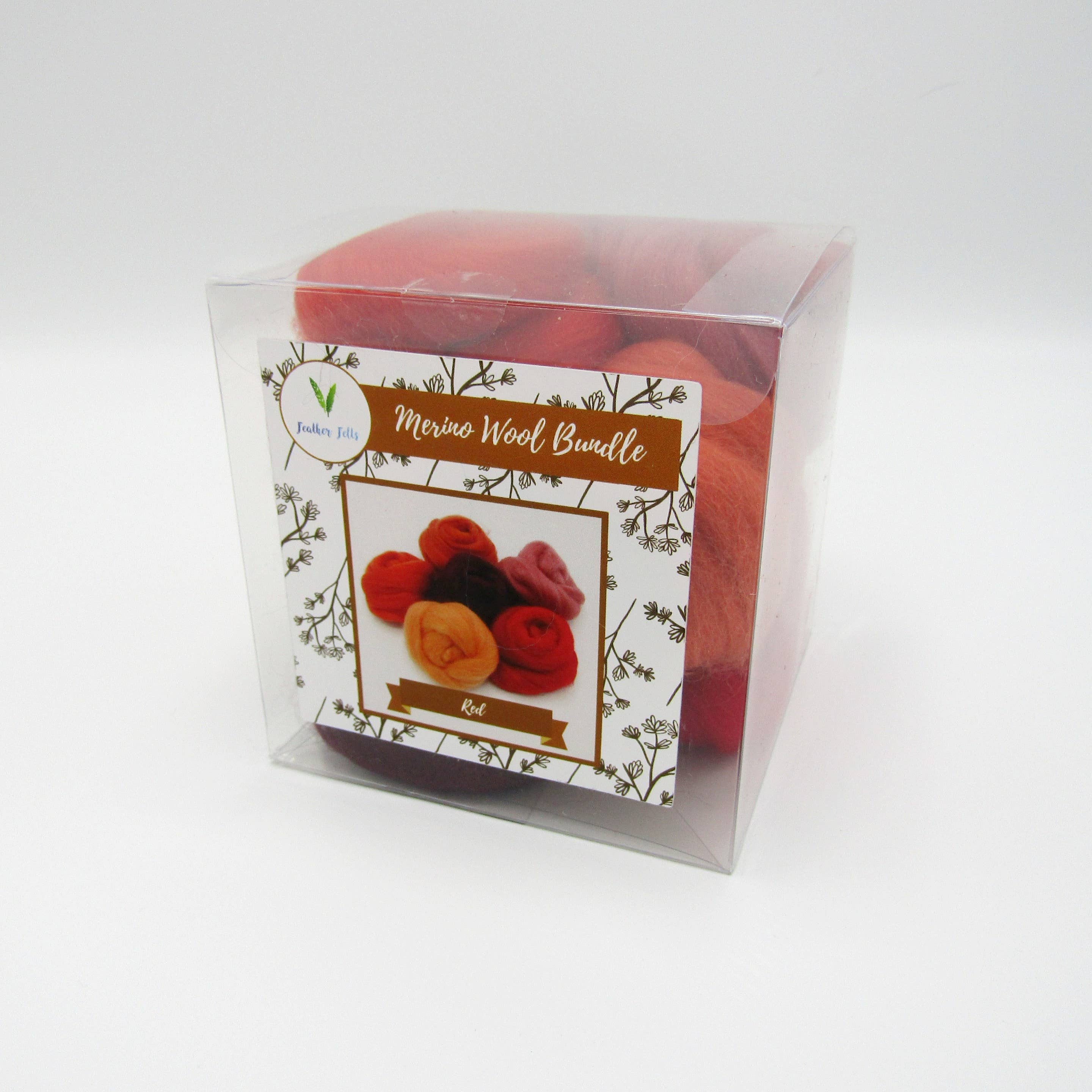 Feather Felts – wholesale Craft supplies – Red - Wool Bundle5