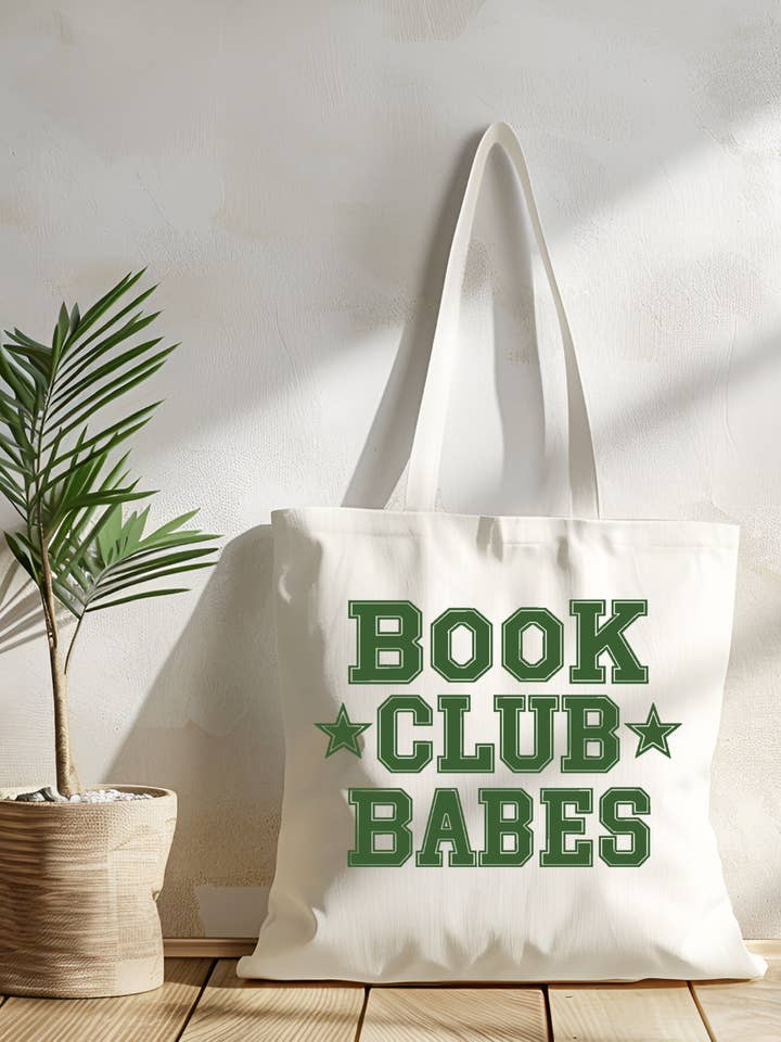 Book Club Babes Canvas Tote Bag | Book Lover Gift for wholesale by Press & Print Co