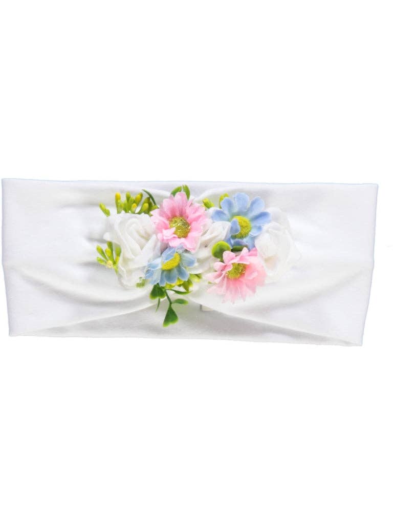 Piccola Speranza - Wholesale Fashion Headband - Kids - Fita branca com flores0
