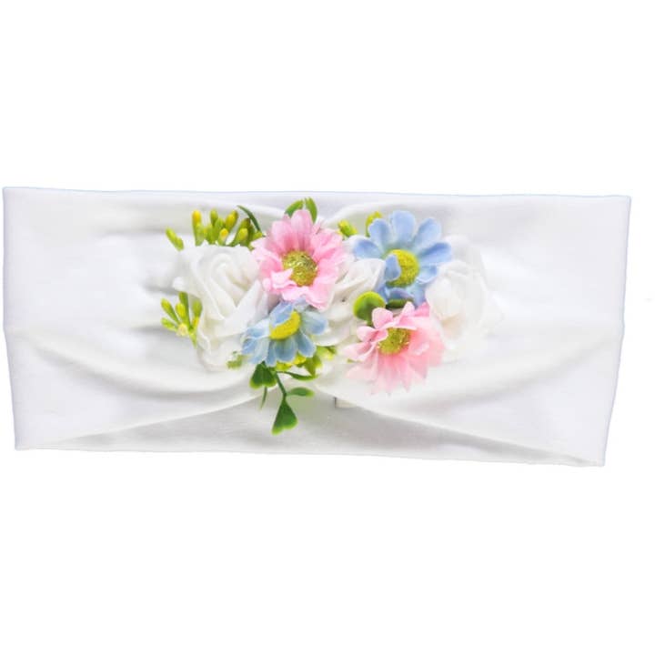 Piccola Speranza - Wholesale Fashion Headband - Kids - Fita branca com flores0
