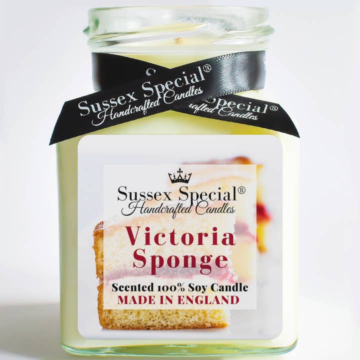 Victoria Sponge Scented Soy Candle for wholesale by Sussex Special
