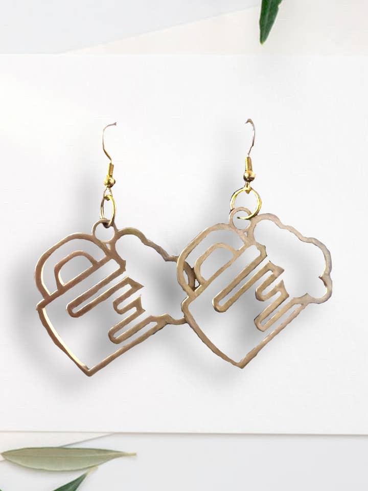 Ohrringe in Bierkrügen, St. Patrick's Day, zum Trinken, Bier für den Großhandel von Elby Designs