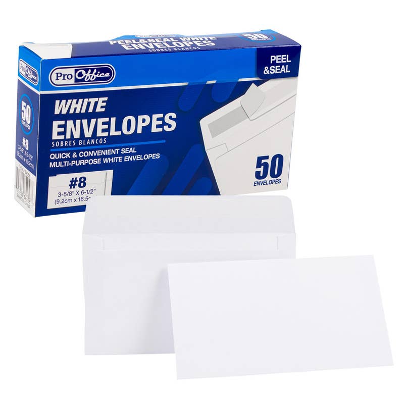 Deluxe Import Trading - Wholesale Envelopes - Pro Office 50ct White Envelopes0
