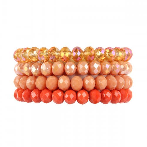 Love and Repeat - Vente Bracelet de perles - BRACELET EXTENSIBLE QUATRE LIGNES DE PERLES DE CRISTAL2