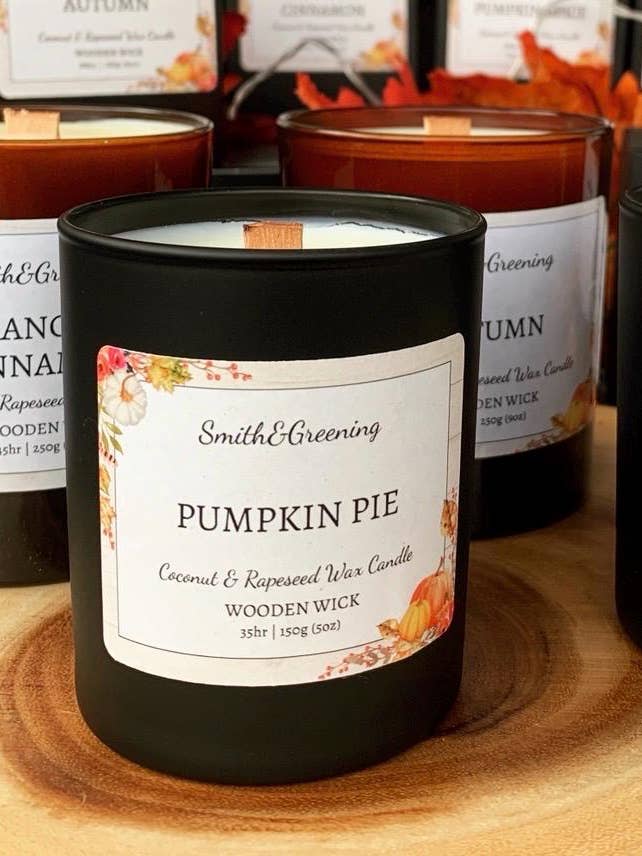 Pumpkin Pie Coconut Wax Candle with Wick Options for wholesale by Smith & Greening
