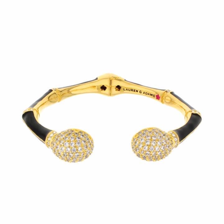 Bamboo Pave Bangle for wholesale by Lauren G Adams