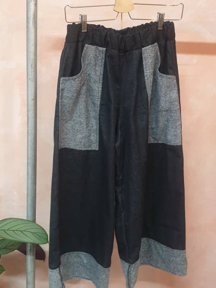 Rudan - Wholesale Shorts - Women's - Organic Cotton Contrast Denim Culottes