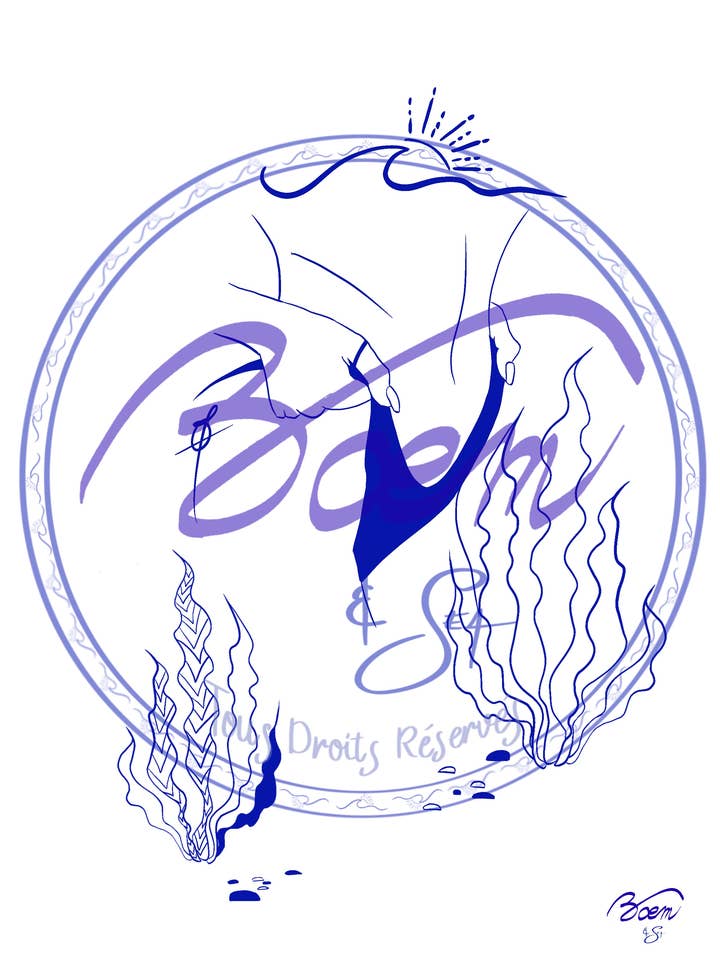 Illustrazione - La fine dell'estate a Santorini per la vendita all'ingrosso da parte di BOĒM & SEA