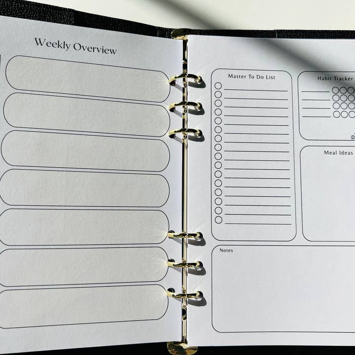Thriving Stationery - Wholesale Planner - 6-Month Dated Weekly Planner Inserts | A5 Ring Planner | Minimal Weekly Overview + Habit Tracker4