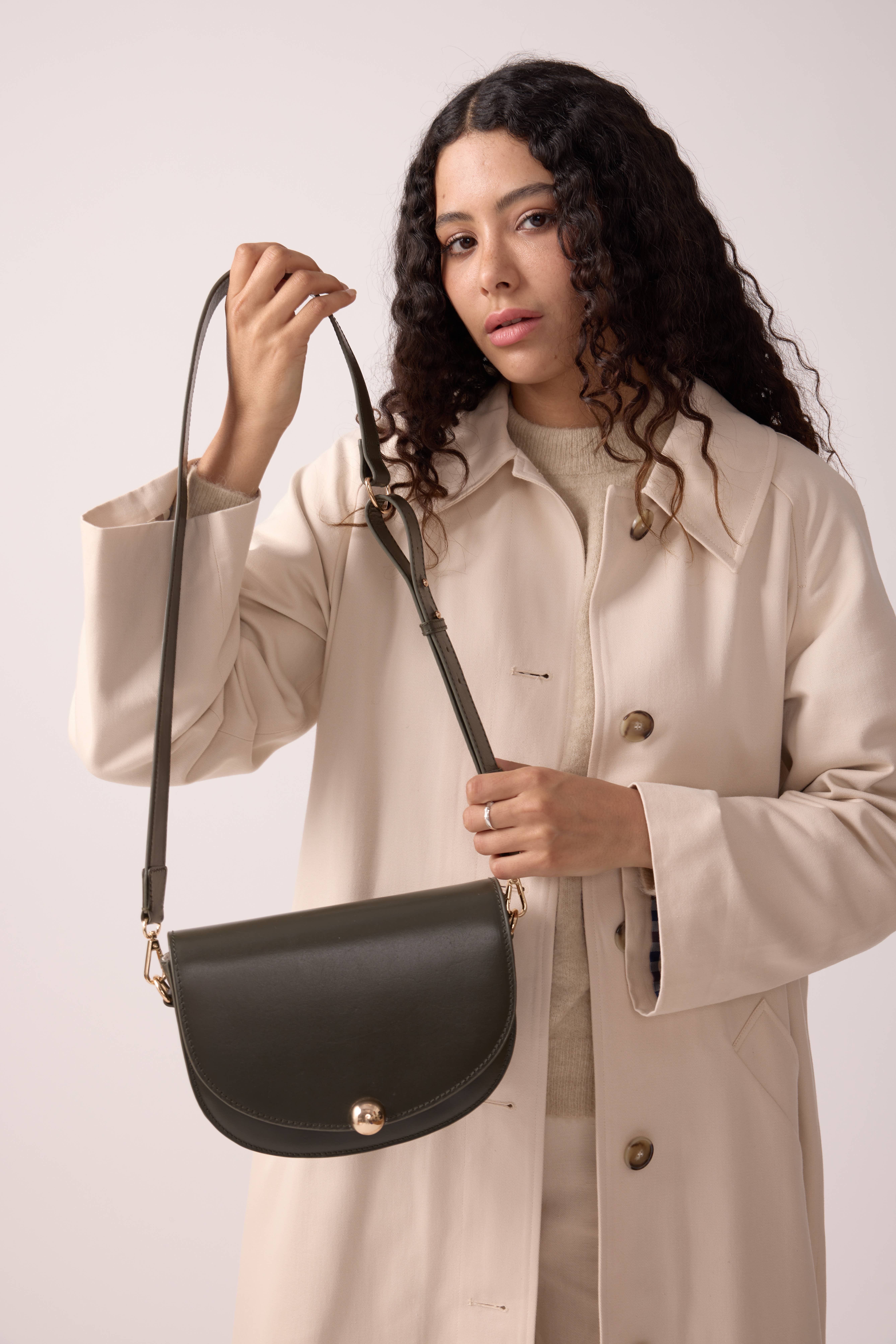 Maradji - Wholesale Shoulder Bag - Women's - SAC CUIR KAKI NOA5