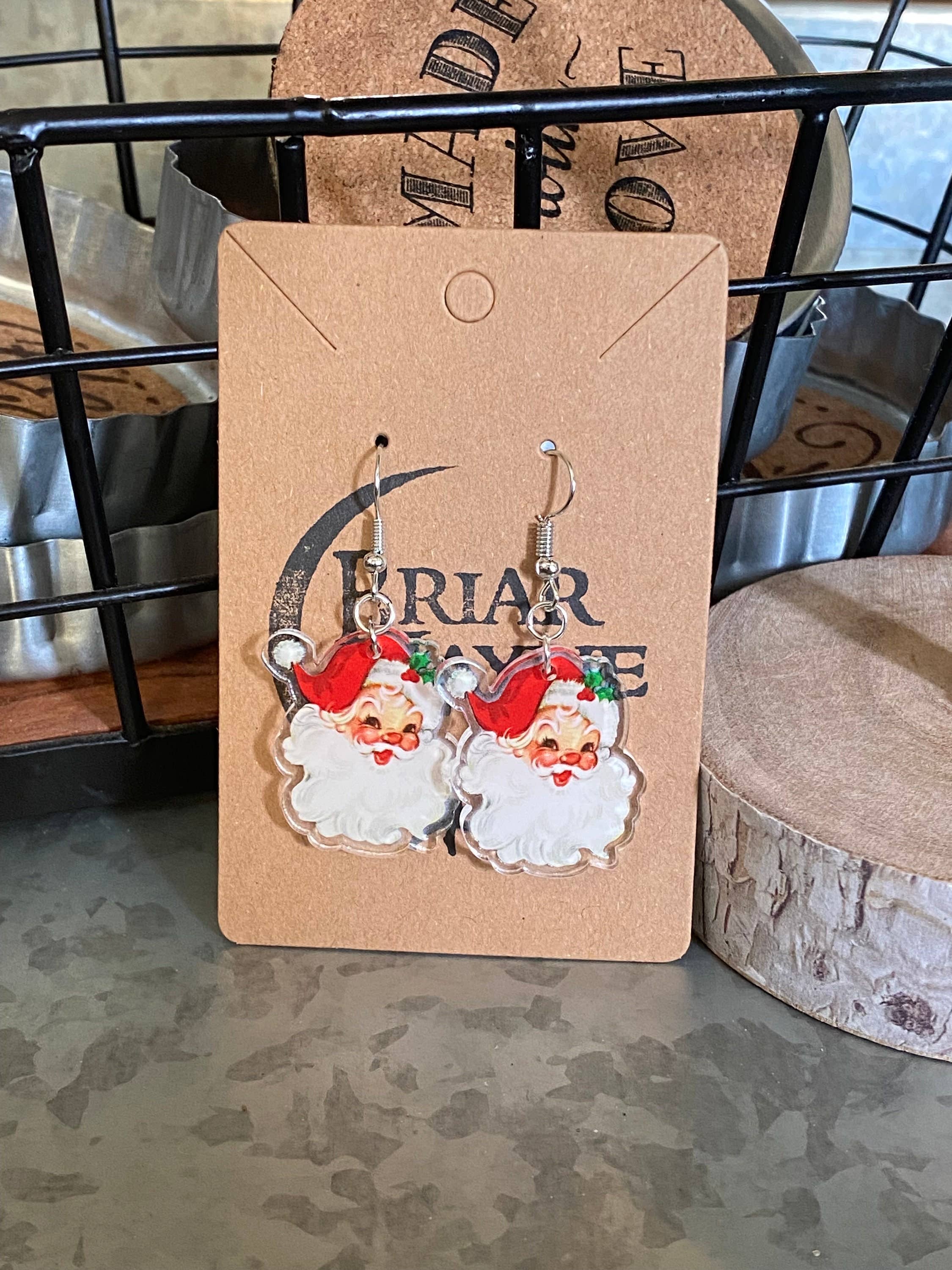 Briar layne - Wholesale Dangle Earrings - Vintage Santa Clause Christmas Holiday Earrings4