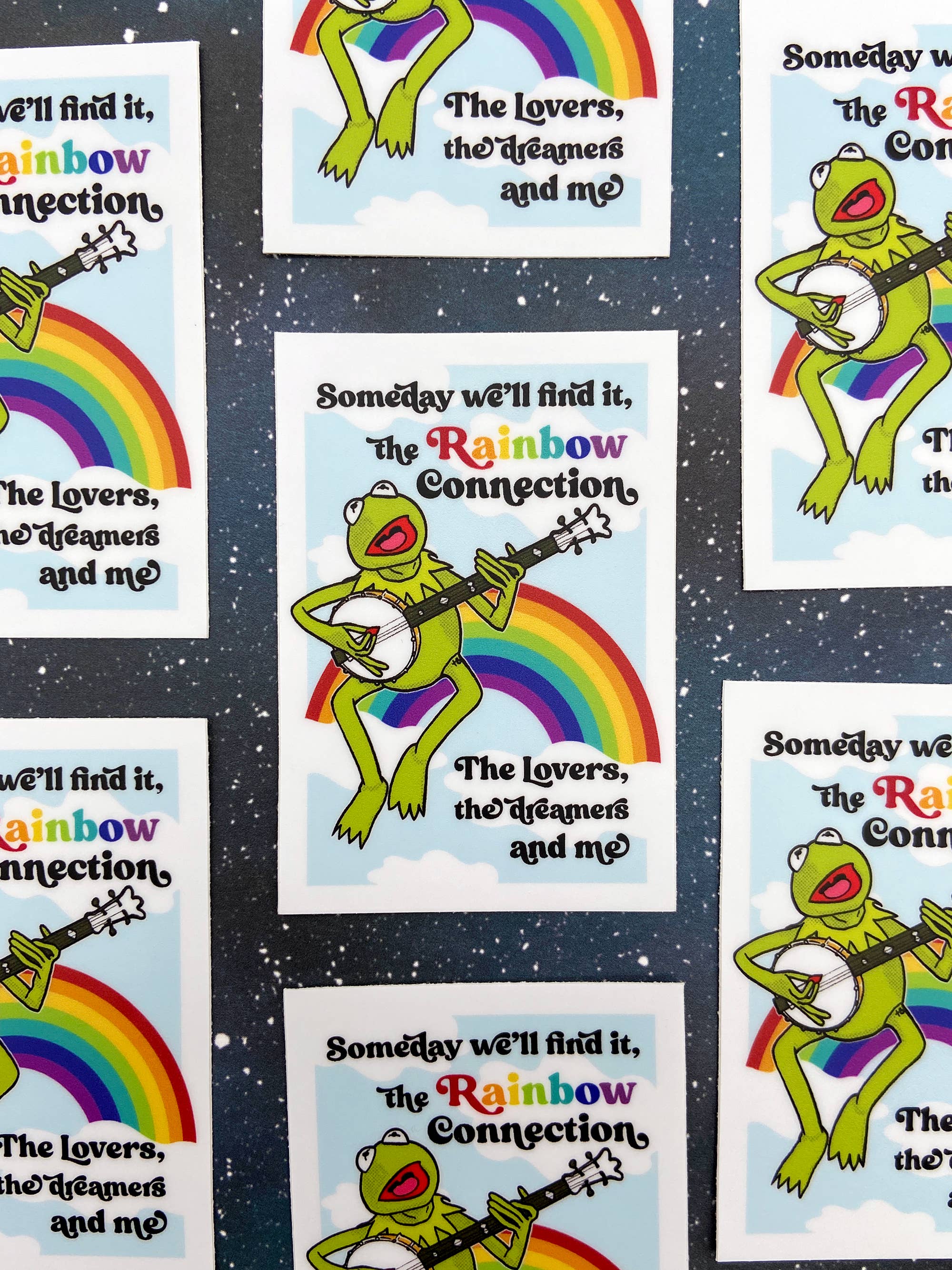 The Red Swan Shop - Wholesale Sticker - Vinyl Decal - Kermit the Frog - The Rainbow Connection2