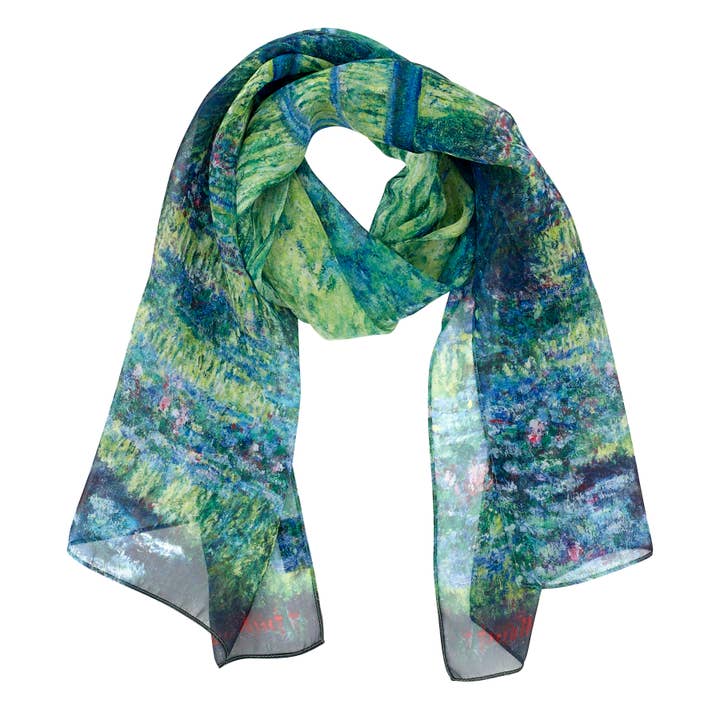 Galleria Enterprises - Wholesale Scarf - Women's - Monet Japanese Bridge Scarf