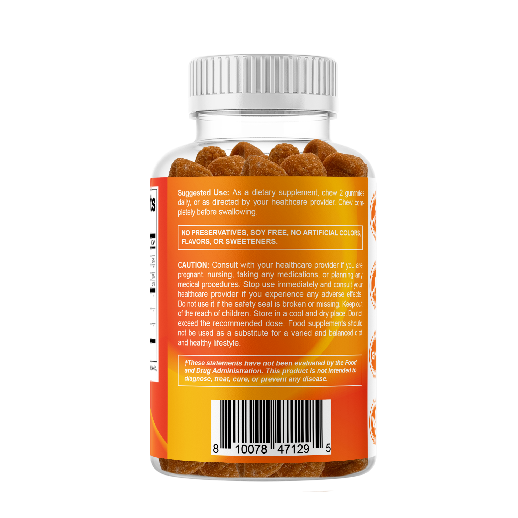 Vitamatic - Wholesale Oral Supplement/Vitamin - Vitamatic Turmeric Ginger with Black Pepper 60 Vegan Gummies9