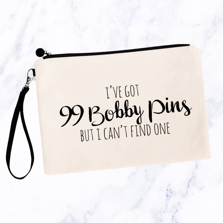 99 Bobby Pins Makeup Bags for wholesale by SheMugs