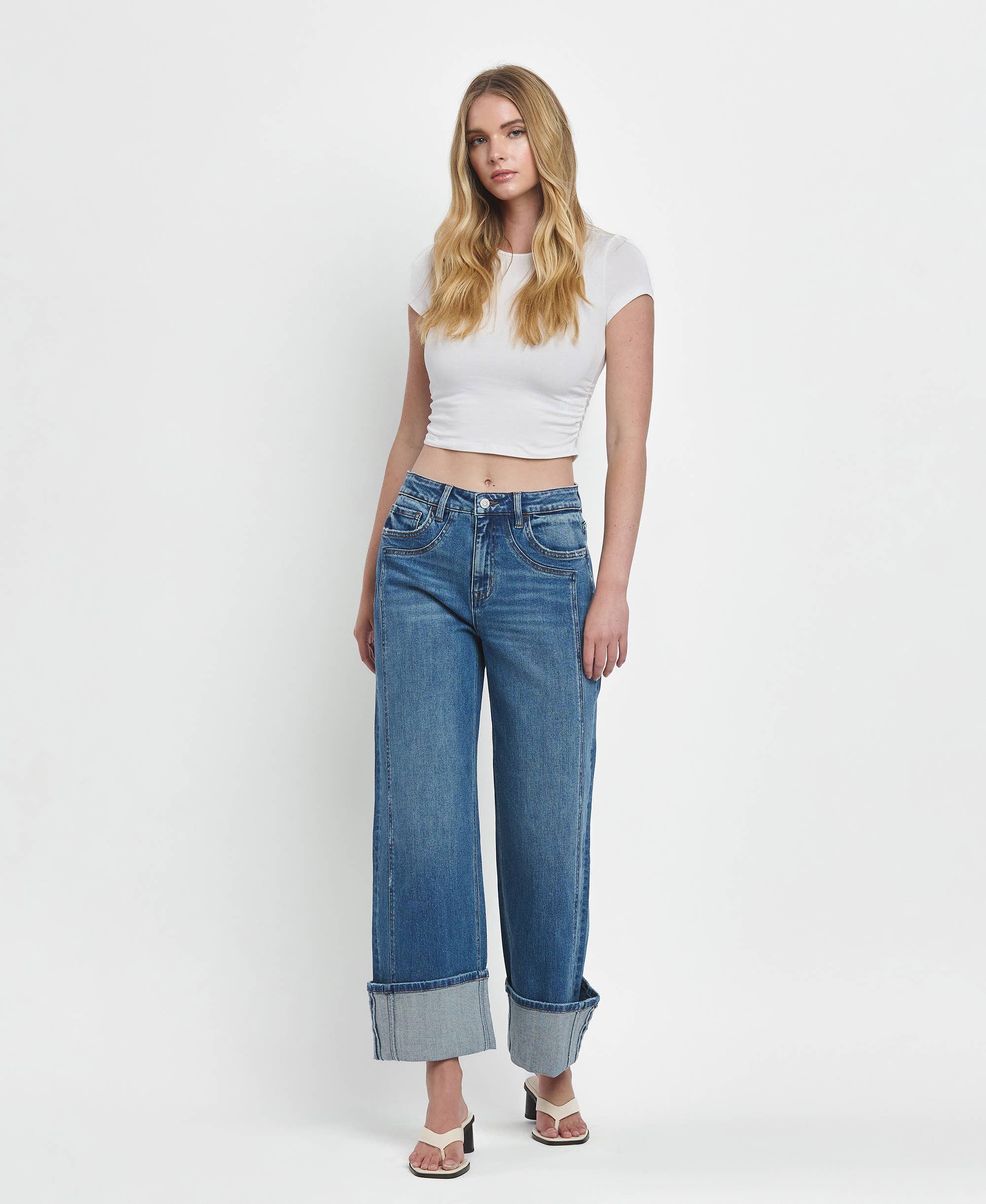 JOYSOME SUPER HÖGA MUDDAR MED BAGGY VIDA JEANS F5856 för wholesale på Faire9