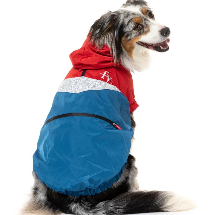 In Vogue Pets – wholesale Pet raincoat – Dog – The Seattle Raincoat - Red & Blue - SPECIAL OFFER!4