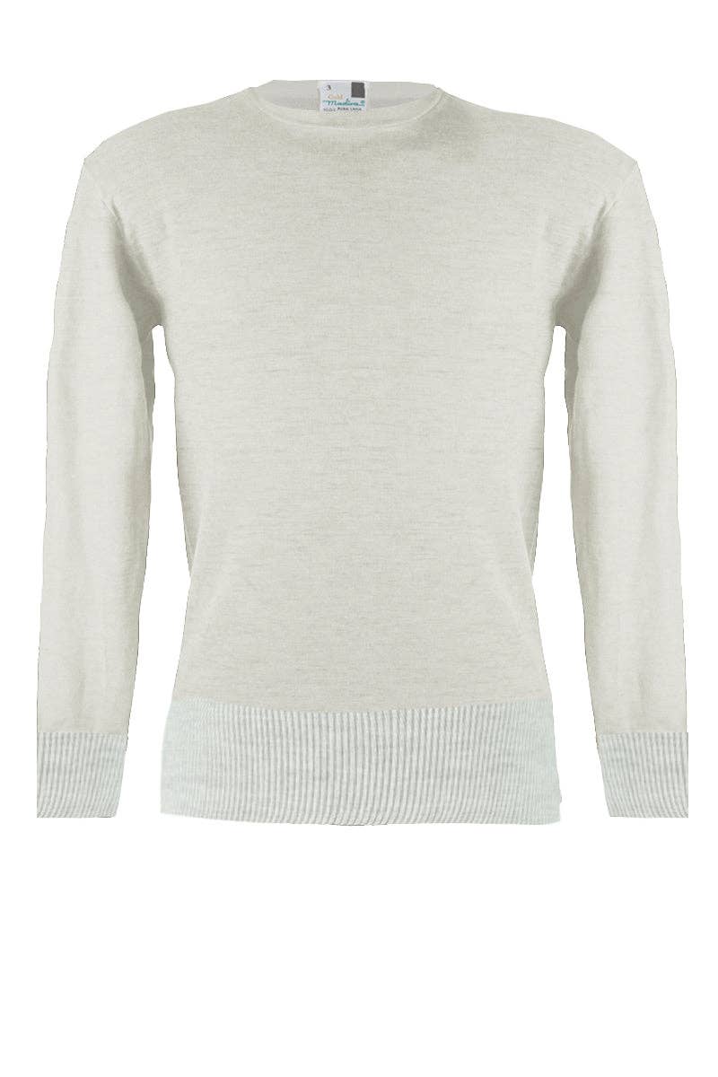 Madiva - Wholesale Knit Sweater - Men's - Giulio Men's Long Sleeve Shirt - 100% PURE VIRGIN WOOL