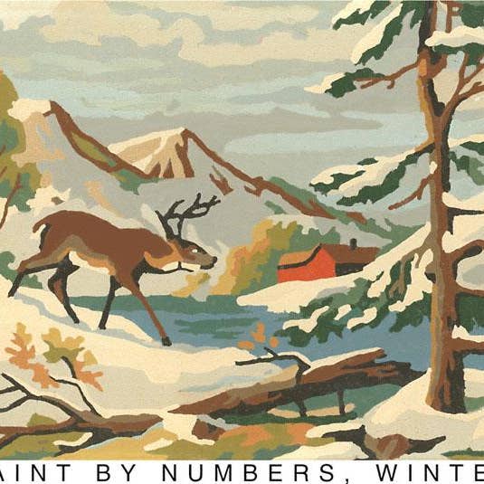 Found Image Press - Wholesale Art Print - Art Print PN-10 Paint by Numbers, Winter Scene0